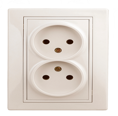 ЭРА  Intro  Plano  Слоновая Кость  Розетка 2х2P 16АХ-250В, скрытая установка  1-204-02 Б0027614