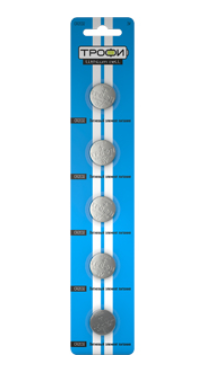 Элемент питания ТРОФИ CR 2032  BL5 (кратно 5)