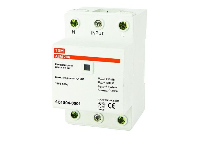 Блок защиты по напряжению TDM 1-фазный серии АЗМ 32А-220В